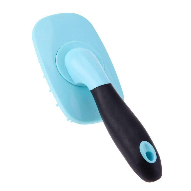 Pet Dog Cat Silicone Massage Comb Hair Removal Grooming Cleaning Brush Pink A