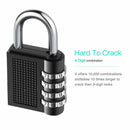 4 Dial Digit Zinc Alloy Security Padlock Outdoor Heavy Duty Combinatio ZWP