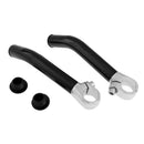 1 Pair Mountain Bike Road Bicycle Bar End Handlebar Grips with Bar Plugs Black