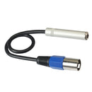 Balanced 3-Pin XLR Male to 6.35mm Female Jack Stereo Audio Cable, Mic Adapter