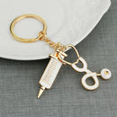 1Pcs needle medical box charm keychain key ring doctor nurse keyring key chaiM&