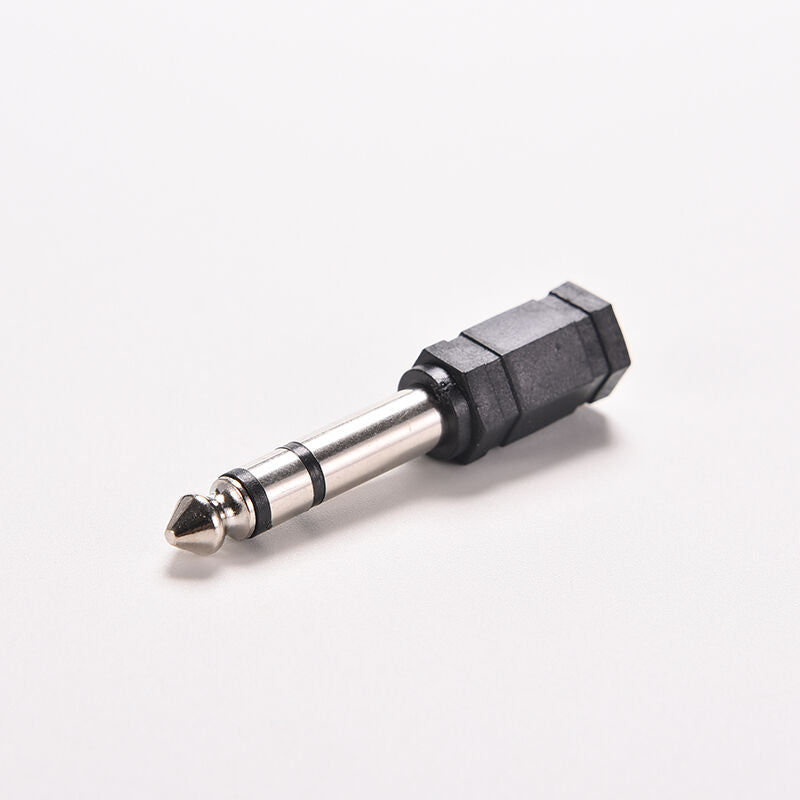 2X 6.5mm 1/4 Male to 3.5mm 1/8 Female Stereo Audio Mic Plug Adapter Jack caesES