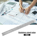 Stainless Steel Metal Straight Ruler Double Sided Measuring Tool (300mm) A