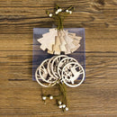 1 Set Happy New Year Wooden Angel Snowflake Christmas Pendants Craft Christ