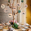 10pcs/set Christmas Xmas Tree Wood Log Slices Discs Cutout Circle Wedding Decor