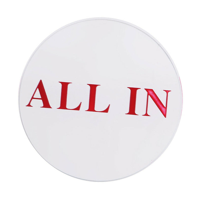 Bargaining Texas Hold'em Crystal ALL-IN Chip Button Blackjack Casino Prop
