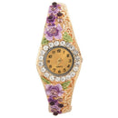 Luxury Crystal Women Watch Vogue Quartz Flower wrist band Color: Purple Z3C9