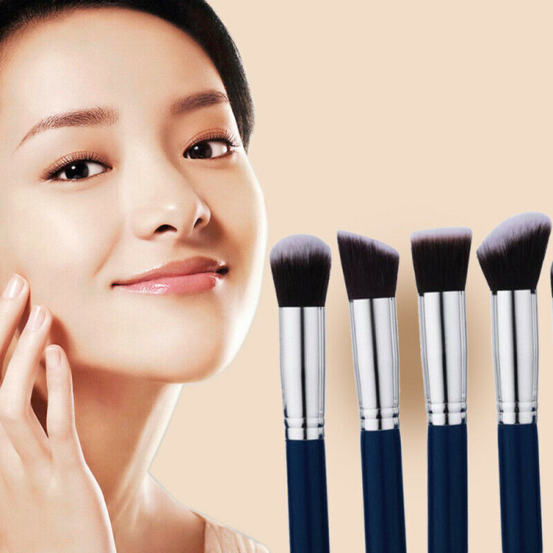 10Pcs Professional Make Up Brush Set Foundation Brushes Kabuki Makeup B UYO