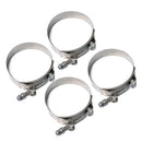 4x 57-65MM T-Bolt Stainless Clamps Turbo Intake Silicone Car Hose Pipe Clamps
