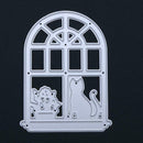 Cat Window Cutting Die DIY Metal Stencil Scrapbooking Embossing Craft Decor