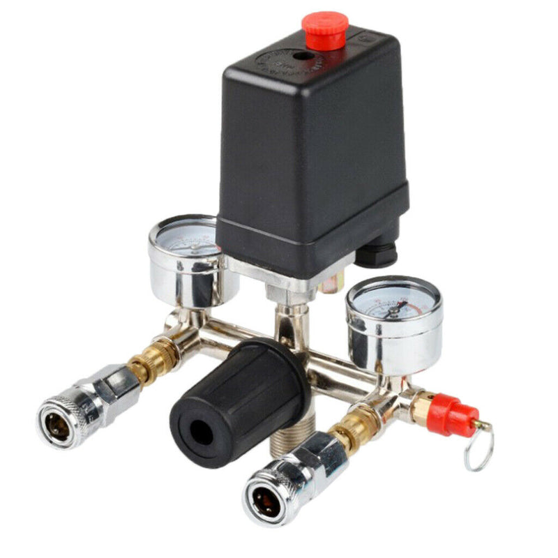 Air Compressor Pressure Switch Control Regulator Gauge with 1/4"PT Thread Safety