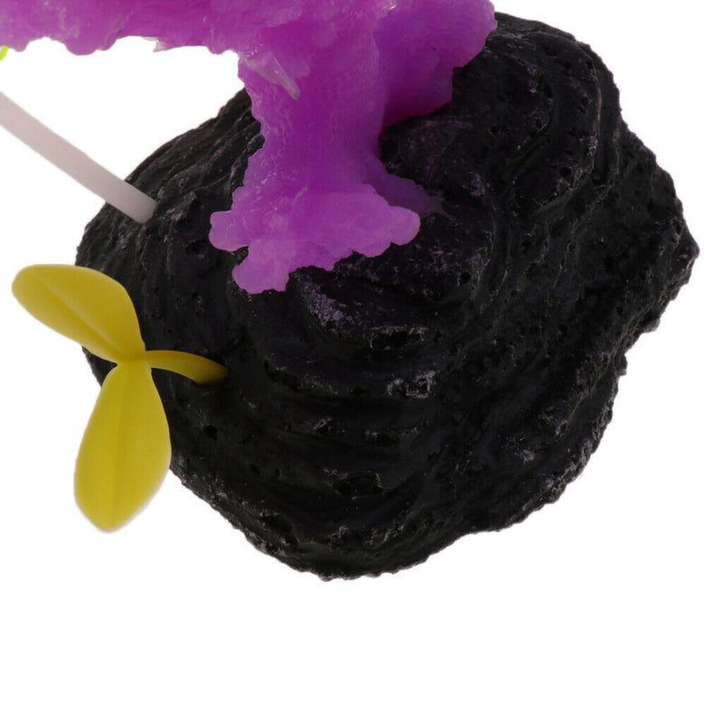 Silicone Artificial Coral Aquarium Fish Tank Landscaping Ornaments Purple