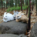 15Cm Mini Realistic Cute Plush Rabbits Fur Lifelike Animal Easter Bunny Sim G8S1