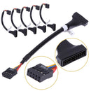 USB 3.0 20 Pin Male to USB 2.0 9 Pin Motherboard Female  Cable