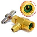 R134A Refrigerant Dispenser Thread Valve Bottle Opener with Tank Adapter fo