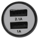 2.1 Ah Dual USB Blu-ray car charger Aluminum Alloy Car Charger 2.5 * 2.5 *