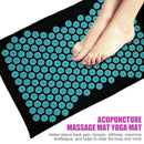 3pcs Lotus Acupressure Yoga Pillow Mat Relieve Pain Spike Cushion (Black) A