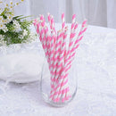 Striped Paper Drinking Straws for Parties,Table Decoration,Weddings Pack of R7O8