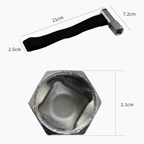 1/2 Inch Square Drive 21mm 120mm Capacity Oil Filter Remover Strap Wrenc XTF
