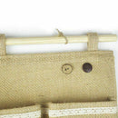 Linen Fabric Wall Door Closet Hanging Storage Bag Organizer (3 Pockets)