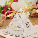 50Pcs/Set Romantic Triangular Candy Box Wedding Favors Party Supplies Paper