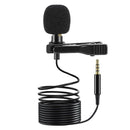 3.5mm Jack Clip-on Microphone Lavalier Lapel Mic + TRRS to TRS Plug Set A