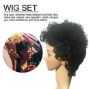 Black Short Curly Wigs Natural Synthetic Hair Wigs for Man Women