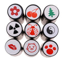 2Pc/set Golf Ball Stamper Seal Impression Marker Print Gift Prize Sun,Flower