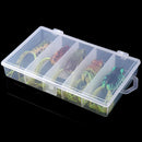 Lure Bass Fishing Hooks Bait Tackle Topwater 5pcs Soft Baits with Box UK