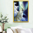 5D DIY Round Drill Diamond Painting Wolf Cross Stitch Embroidery Mosaic Kit