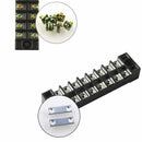 2 Pcs 8 Position Double Row Screw Terminal Covered Barrier Strip 600V 25A P4Z3
