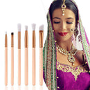 12pcs Pro Eyes Makeup Brushes Set Wood Eyeshadow Eyeliner Applicator (Pink) A