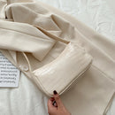 Retro Alligator PU Leather Handbag Women Casual Totes Shoulder Bag (Beige)
