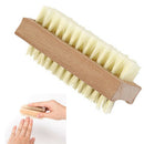 Home Bathroom Non Slip Massage Double Sided Wooden Nail Cleaning Brush Medical