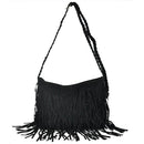 Boho Hippie Fringed Tassel Suede Shoulder Messenger X Body Hand bags Purses P2N2