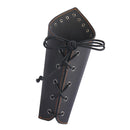 Medieval Knight Lace Up Wristband Wide Cuff Bracelet Costume Arm Armor Black