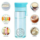 Stainless Steel Whisk Ball Shaker Bottle Protein Fitness Water Drink Mixer