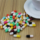 50Pcs Message in a Bottle Message Capsule Cute Half Color Love Letter Paper Pill