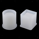 2x Silicone Square Round Pen Brush Holder Mold for Soap Pen Holder Craft DIY