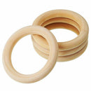 20 Pack Wood Rings Wooden Rings For Craft, Ring Pendant And Connectors Jewe