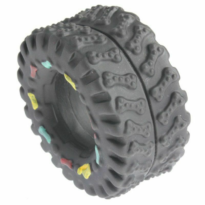 Rubber Dog's Toys Tyre Treads Tough Dog Toys Pet Chew Squeaky Toys for Dog  L6T8
