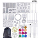 83Pcs/set Handmade Crystal Glue Mold Bracelet Pendant Ornament Mold Tool Y7A6