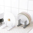 Kitchen Organizer Pot Lid Rack Dish Rrain Rack Spoon Holder Shelf Cutting B H4W5