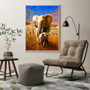 Painting By Numbers Kit DIY Animals Elephant Canvas Oil Art Picture Craft