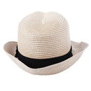 Straw Hat Fedora - Panama Trilby Style Packable Crushable Summer Sun Mens