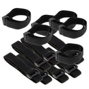 20pcs Black Cable Ties Straps Reusable Hook Loop Wire Strap Tie Management