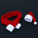 2pcs Christmas Non-woven Fabric Hat Scarf Red Wine Bottle Christmas Decor