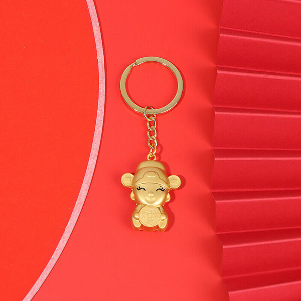 2021 Chinese Wind Ox Year Lucky Treasure Creative Fortune Car Keychain Gifts_kz