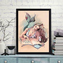 5D DIY Full Drill Diamond Painting Read Beauty Fish Cross Stitch Embroidery