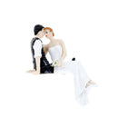 Romantic Bride and Groom Wedding Cake Topper Couple Hug Kiss Bridal Decor OZ